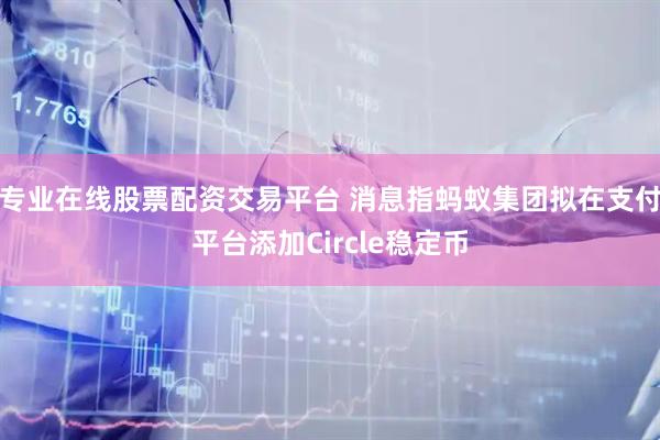 专业在线股票配资交易平台 消息指蚂蚁集团拟在支付平台添加Circle稳定币